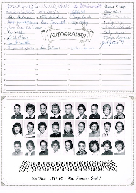 7th Grade Mrs. Kramsky with Autographs